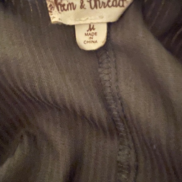 Hem & Thread  size L Super cute zip up jumper dress gray corduroy gently used - Picture 6 of 6